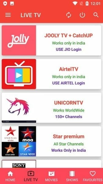 Oreo TV APK Home3